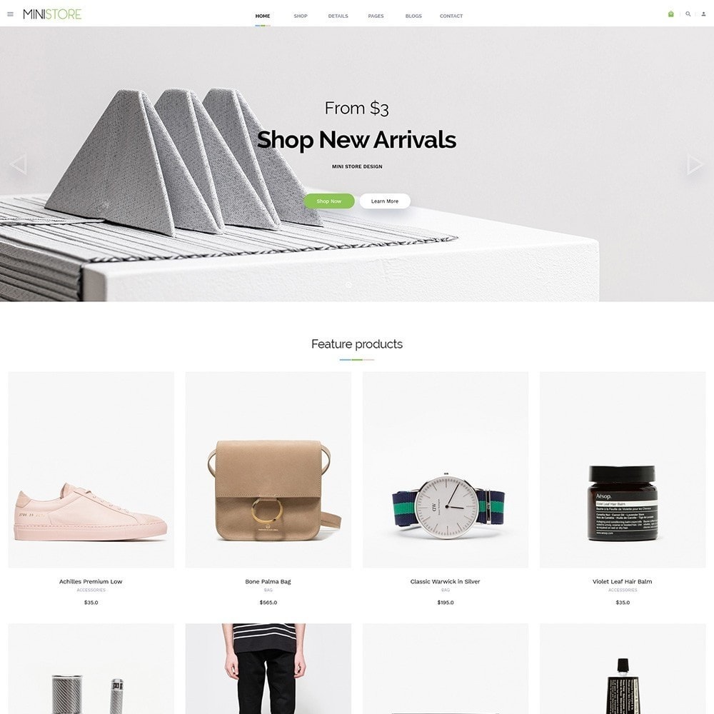 قالب فروشگاهی پرستاشاپ مینی استور | ministore
